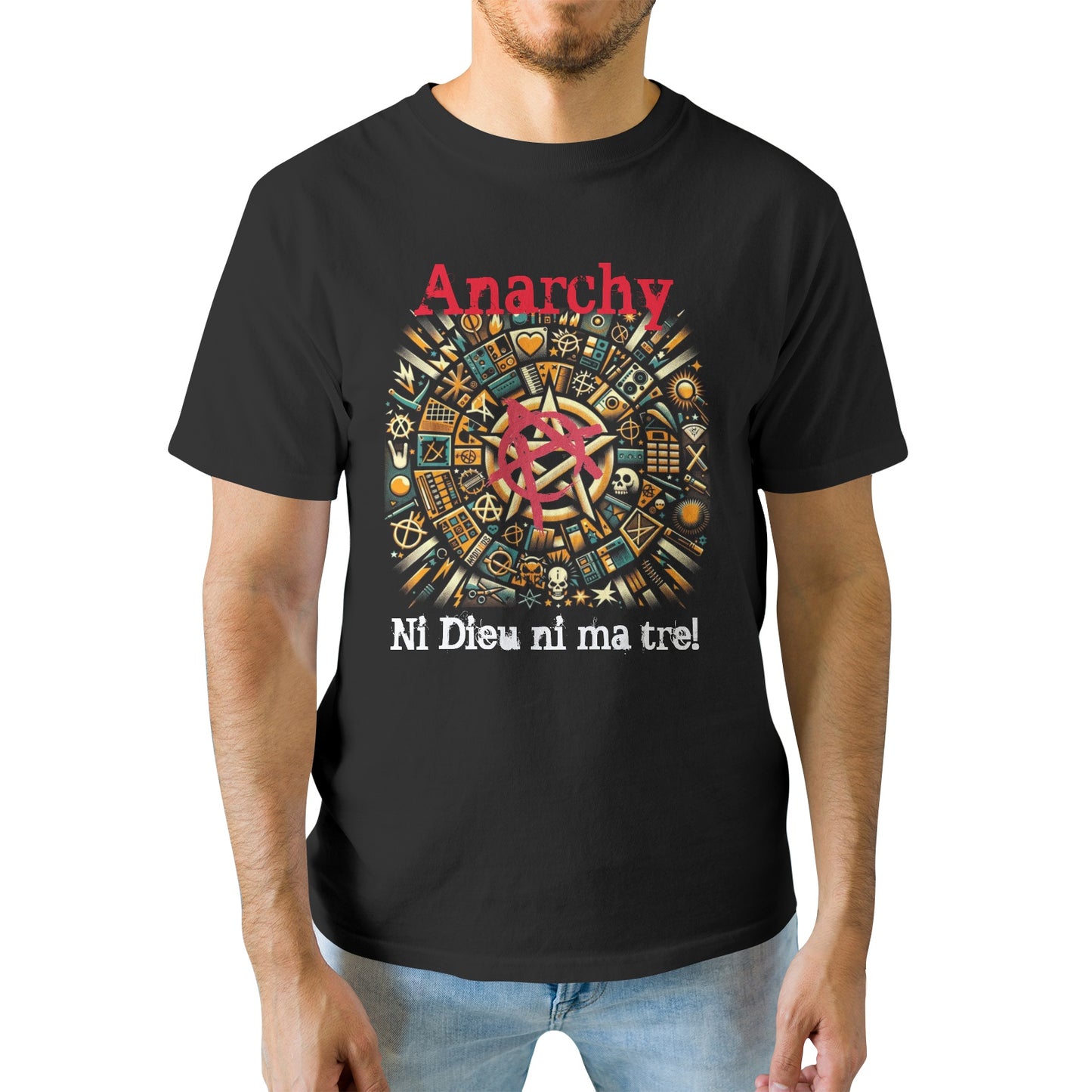 Premium Anarchy Cotton T-Shirt - An Iconic Punk Style Must-Have - Misfit Marketing Design Studios