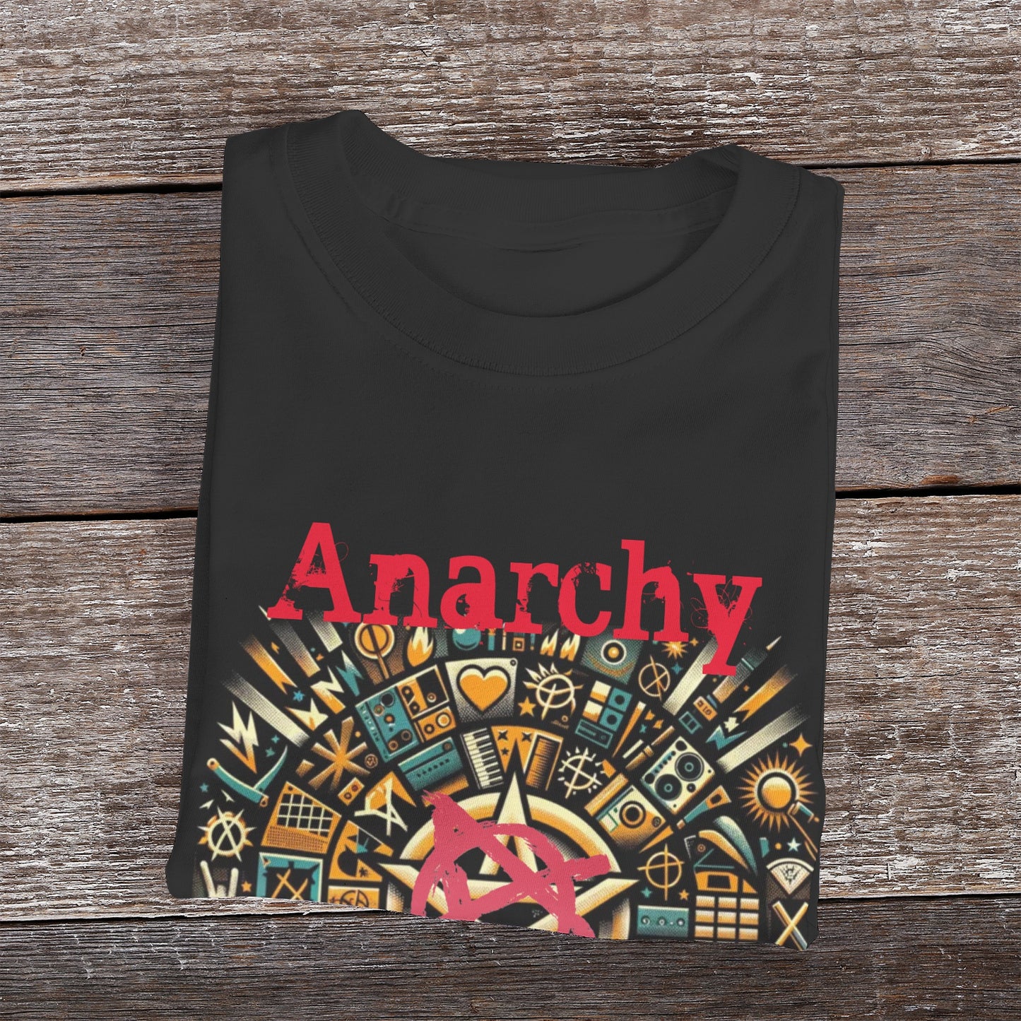 Premium Anarchy Cotton T-Shirt - An Iconic Punk Style Must-Have - Misfit Marketing Design Studios