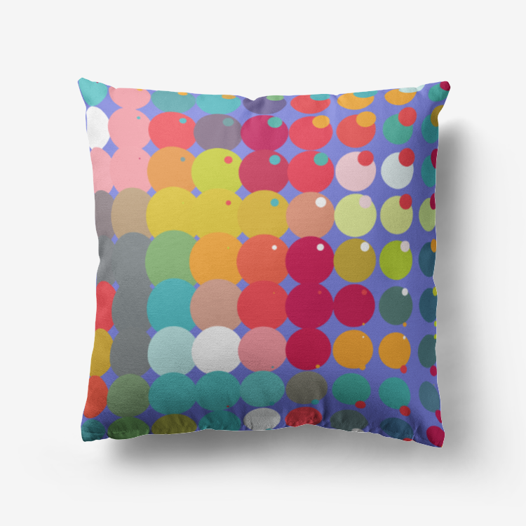 Multi-color Dots Premium Hypoallergenic Throw Pillow - Misfit Marketing Design Studios