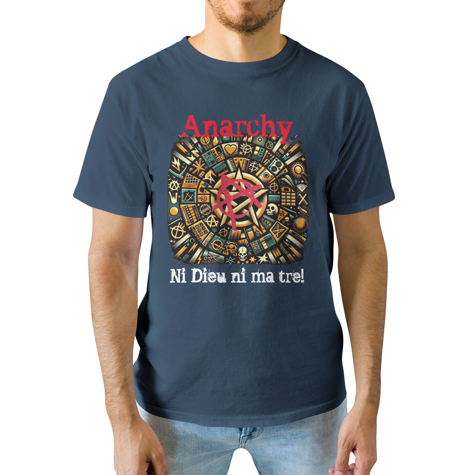 Premium Anarchy Cotton T-Shirt - An Iconic Punk Style Must-Have - Misfit Marketing Design Studios