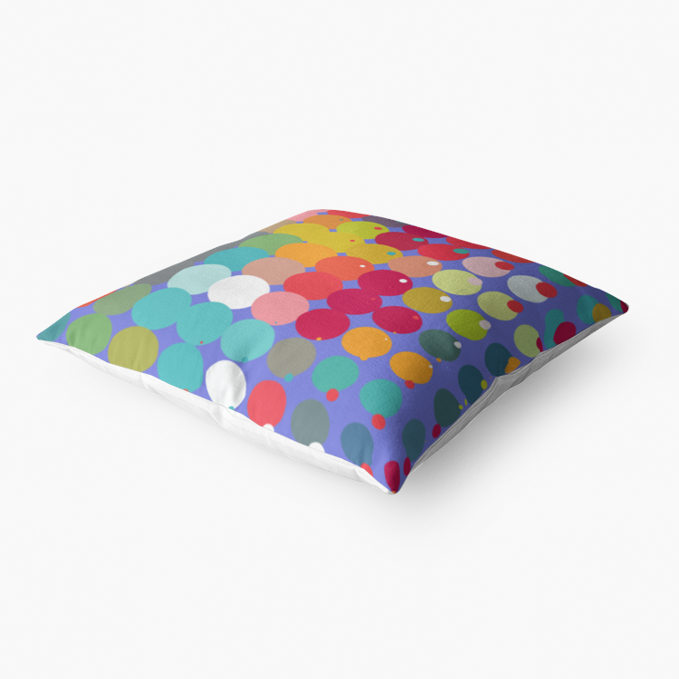 Multi-color Dots Premium Hypoallergenic Throw Pillow - Misfit Marketing Design Studios