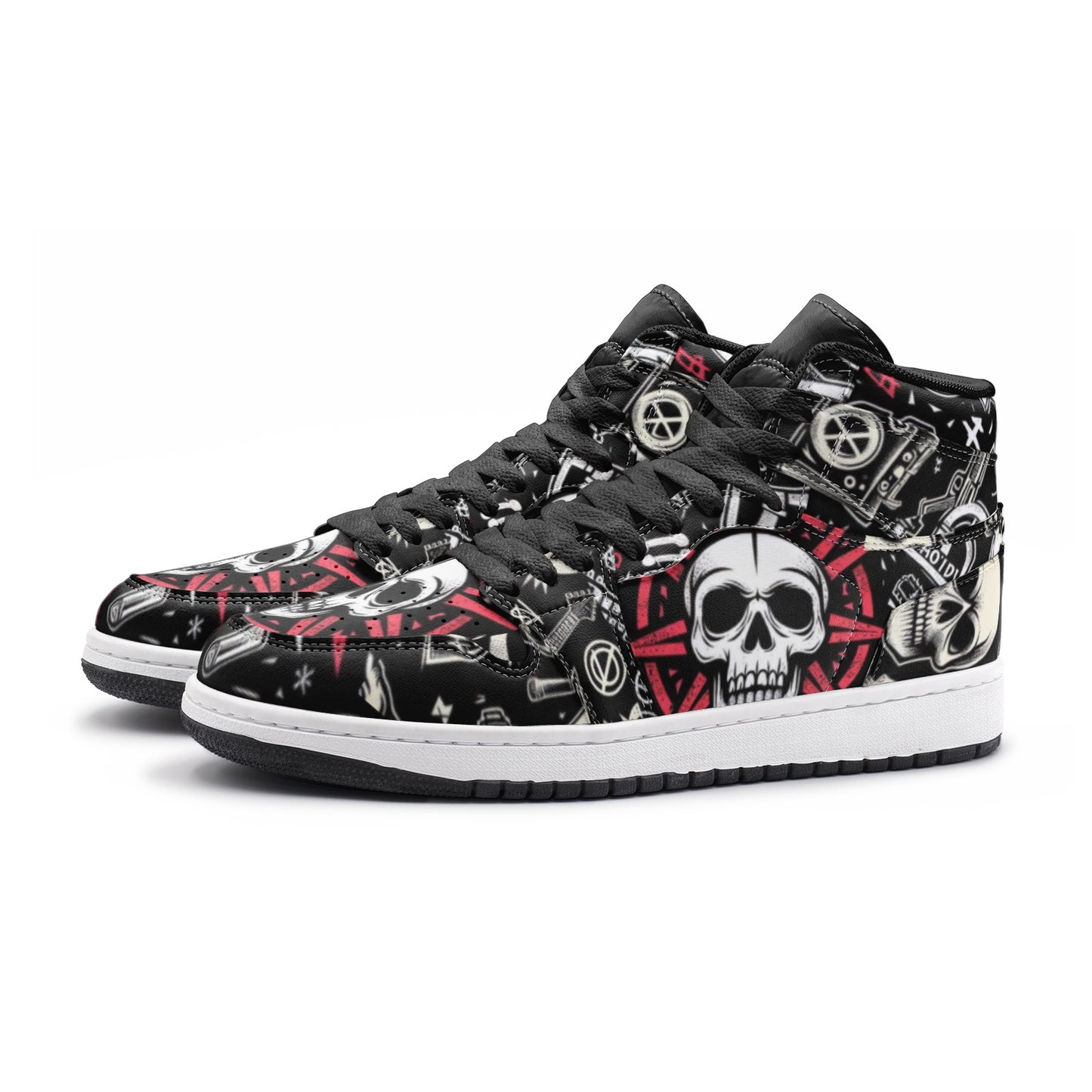 Punk Anarchy Skull Unisex High Top Fashion Sneakers