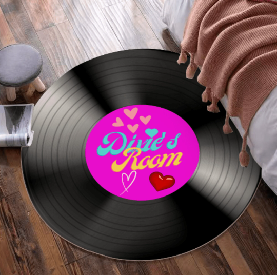 Personalized Vinyl Record Foldable Mat - Customizable Record Mat for Music Lovers - Misfit Marketing Design Studios