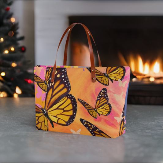 Monarch Butterfly Tote - Stylish Functional Bag - Misfit Marketing Design Studios