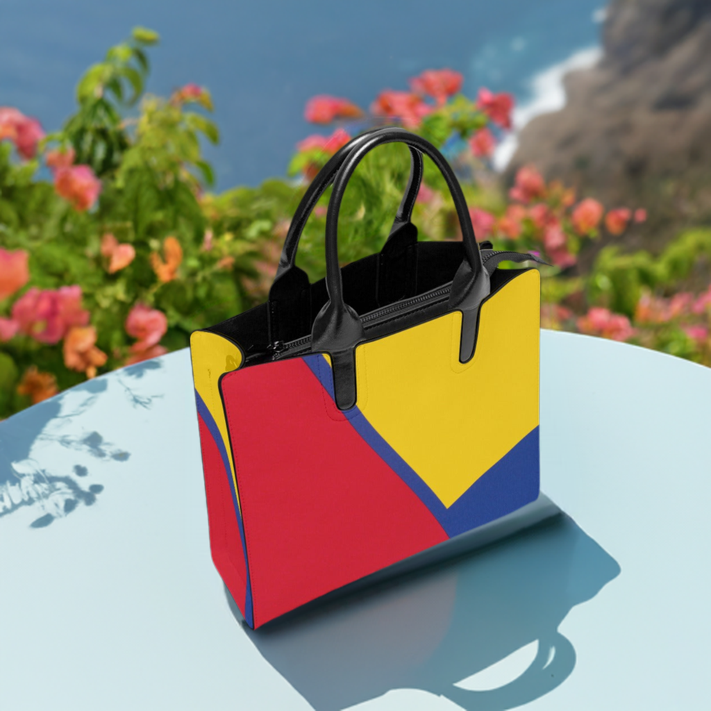 Bolso de moda colorido de piel sintética: bolso de viaje de diseño vibrante para uso diario