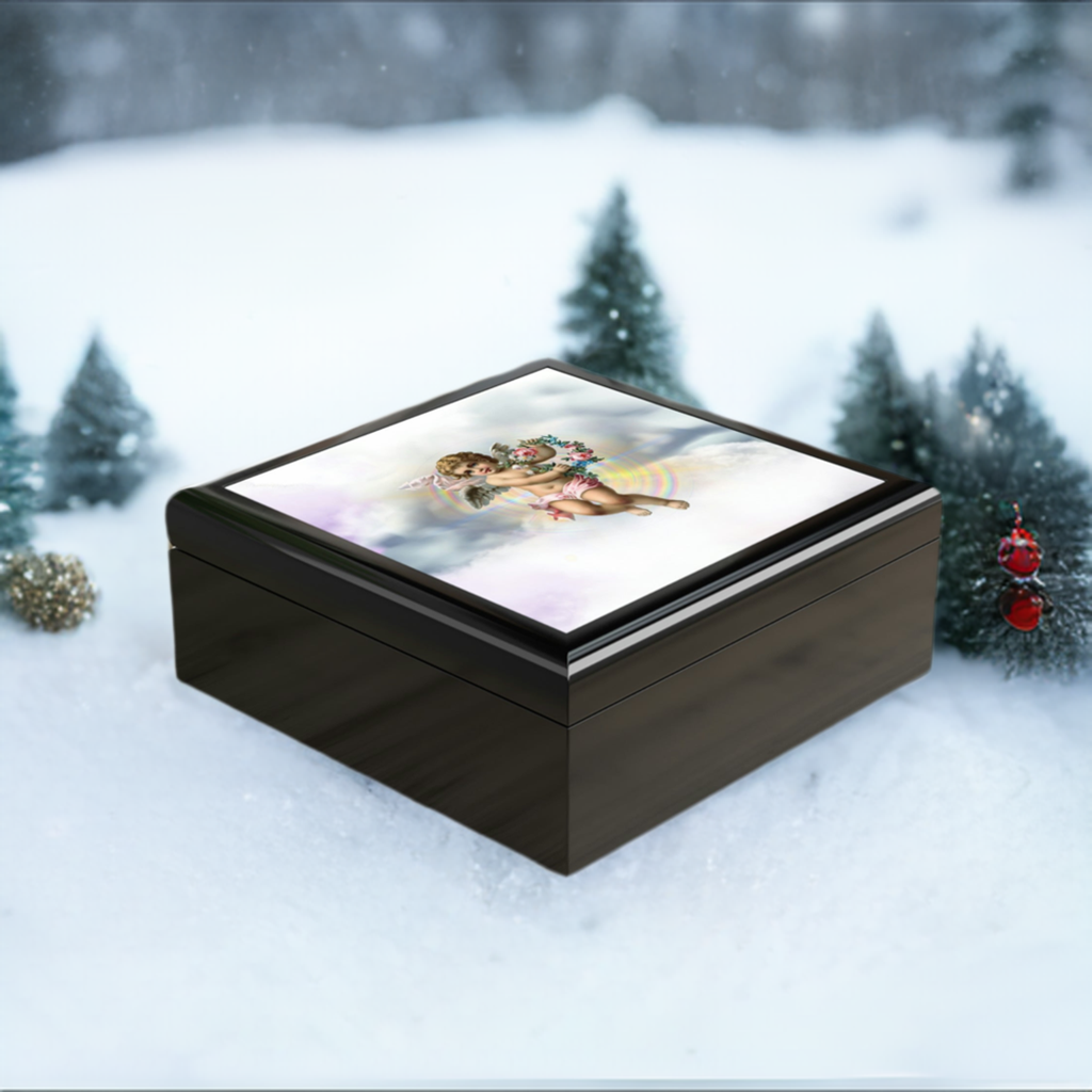 Angel Jewelry Box - Elegant and Divine Accessory for Your Treasures - Misfit Marketing Design Studios