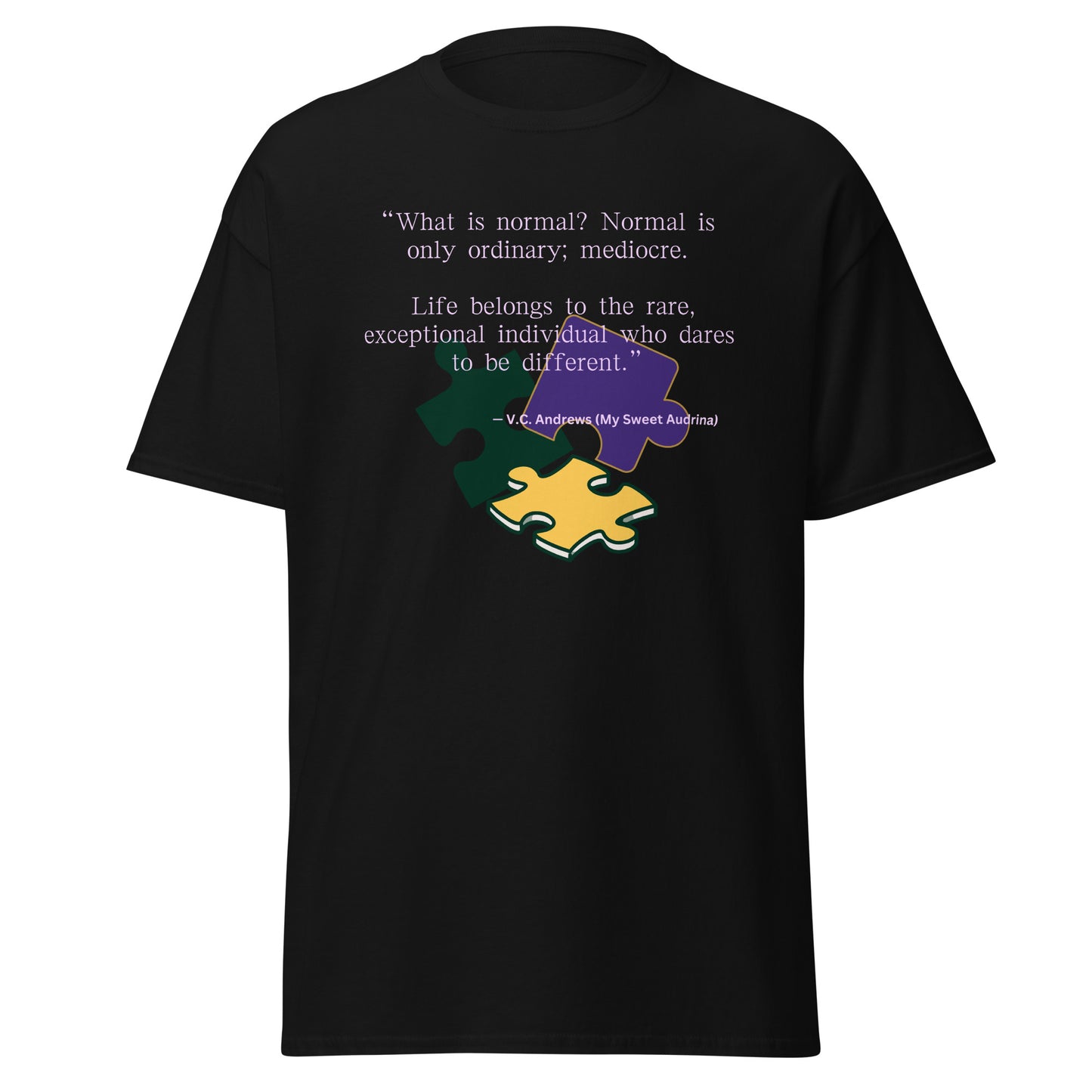 Mens Misfit Quotes VC Andrews Tee - Trendy Graphic Tee for Men - Misfit Marketing Design Studios