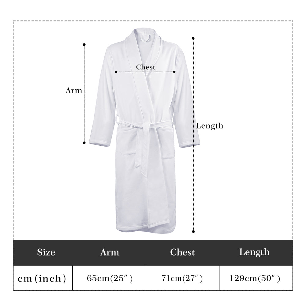 Dark Blue Mens Bathrobe - Misfit Marketing Designs