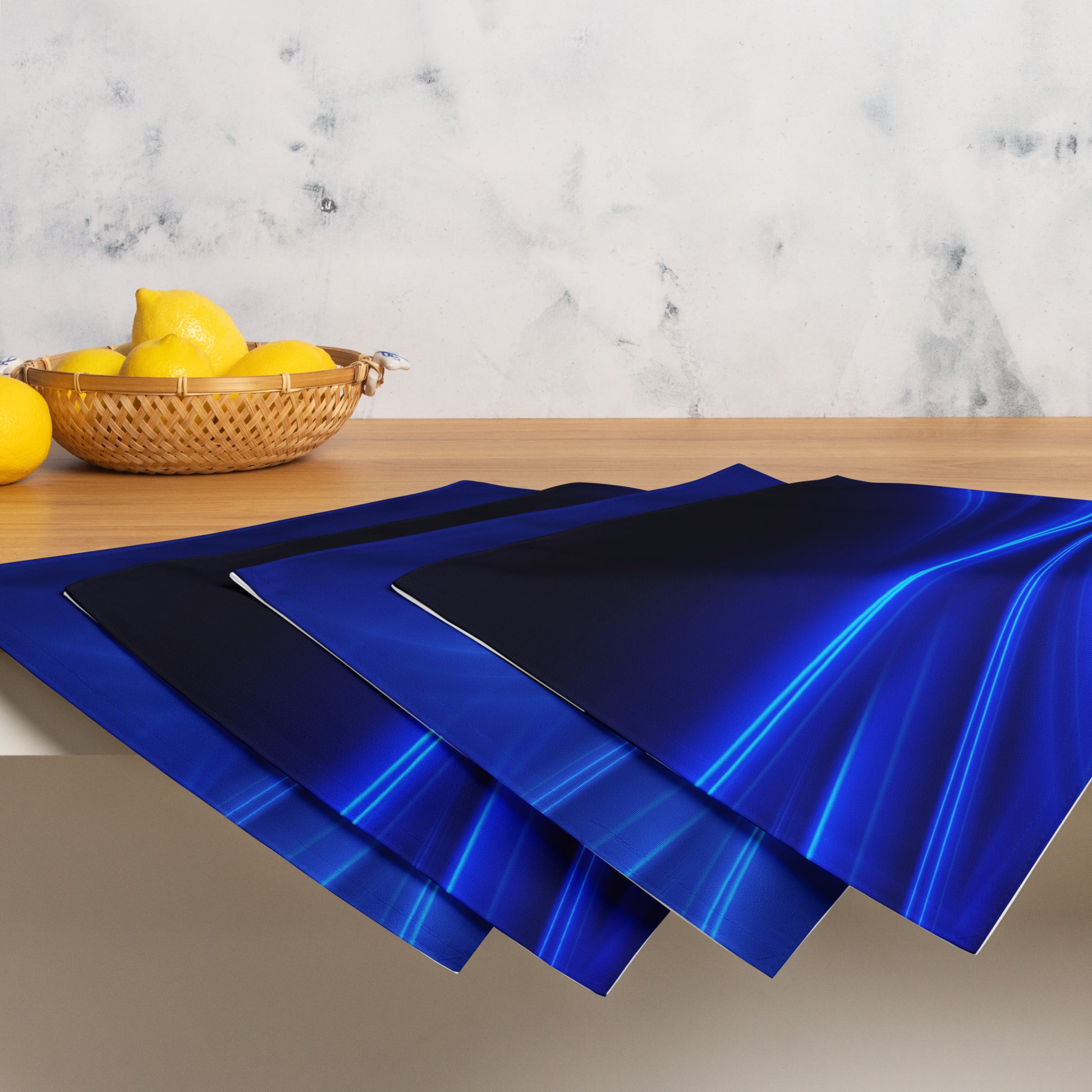 Blue Wave Placemat Set - Simple and Modern Table Decor - Misfit Marketing Design Studios