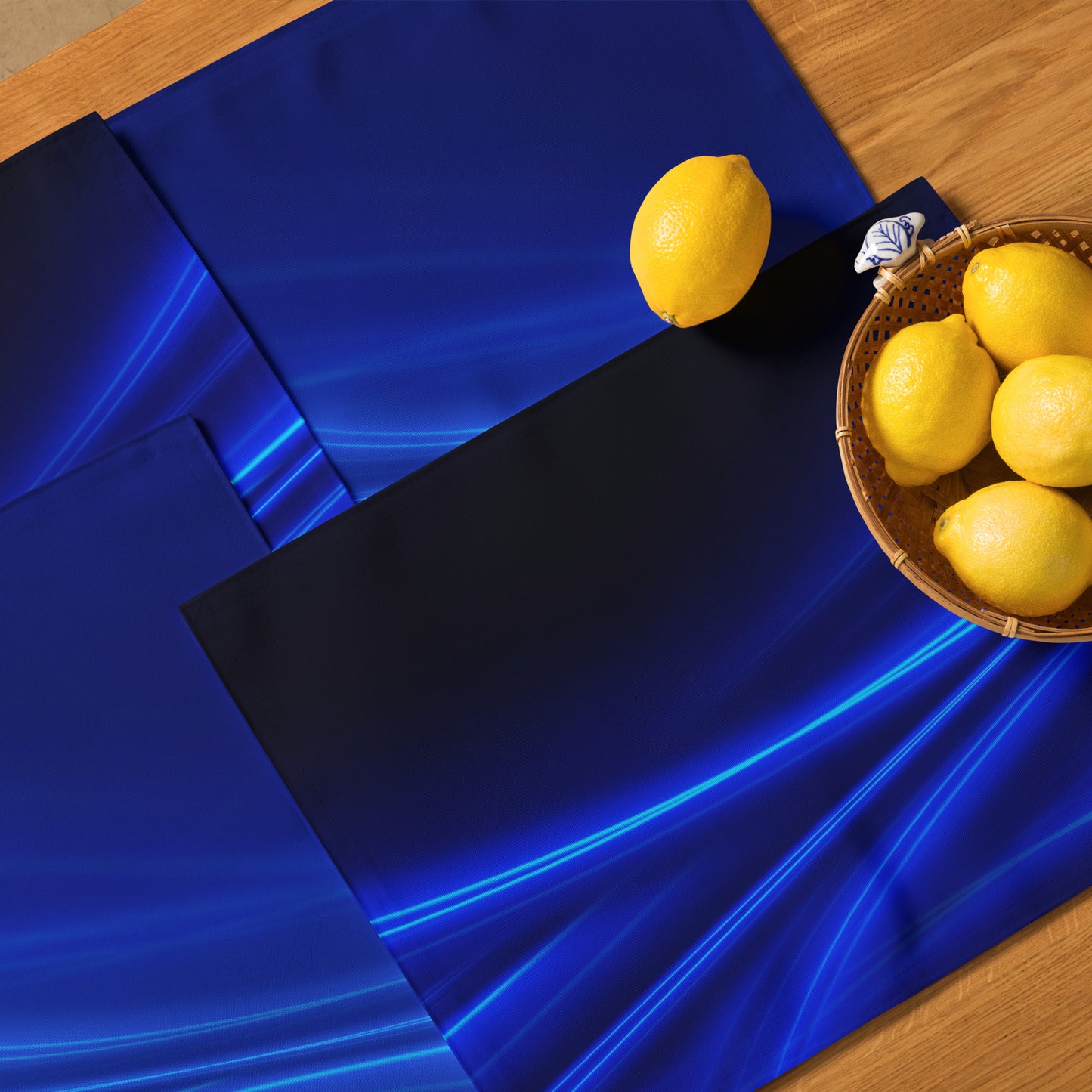 Blue Wave Placemat Set - Simple and Modern Table Decor - Misfit Marketing Design Studios