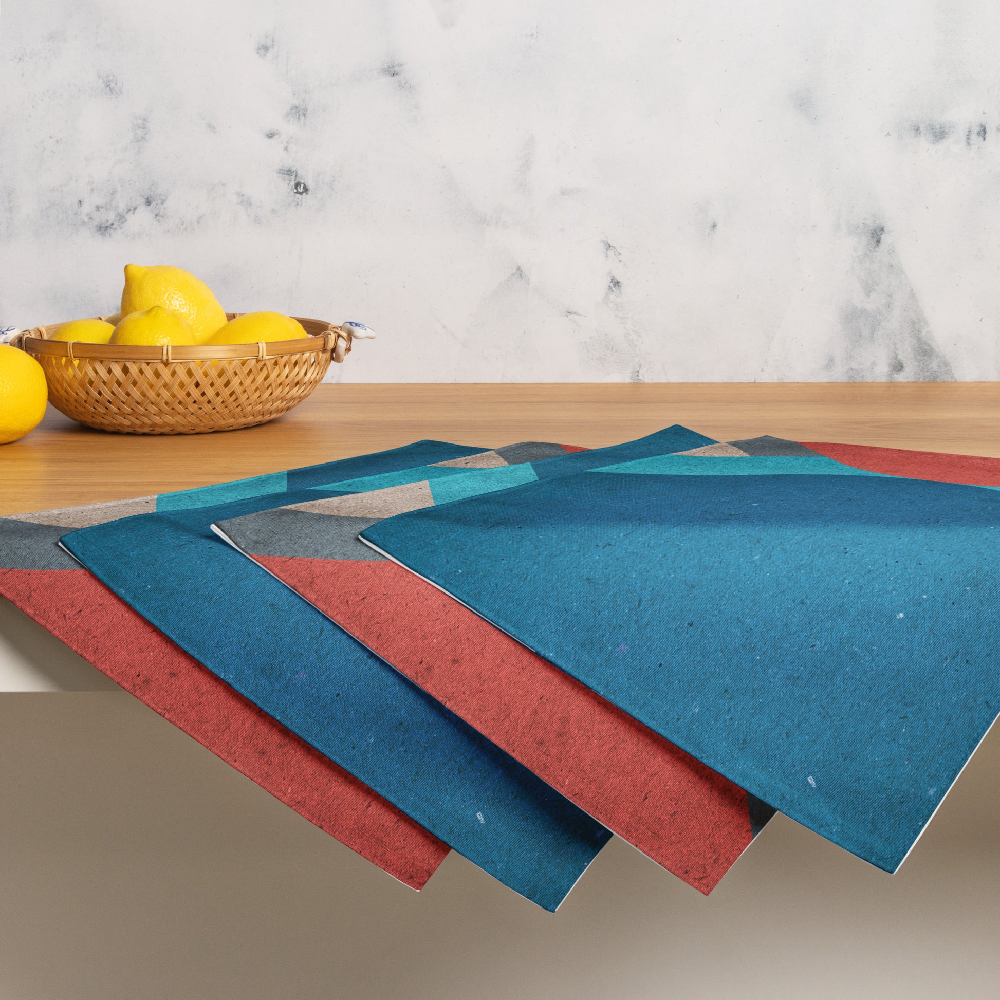 Retro Abstract Placemat Set - Modern Design for Dining Tables - Misfit Marketing Design Studios