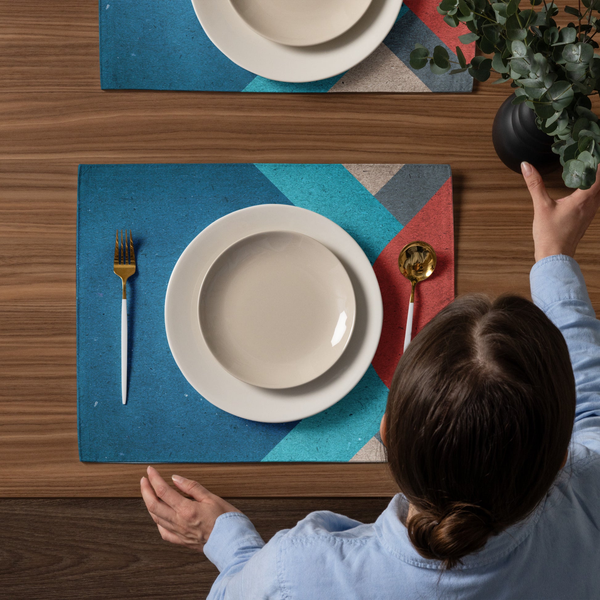 Retro Abstract Placemat Set - Modern Design for Dining Tables - Misfit Marketing Design Studios