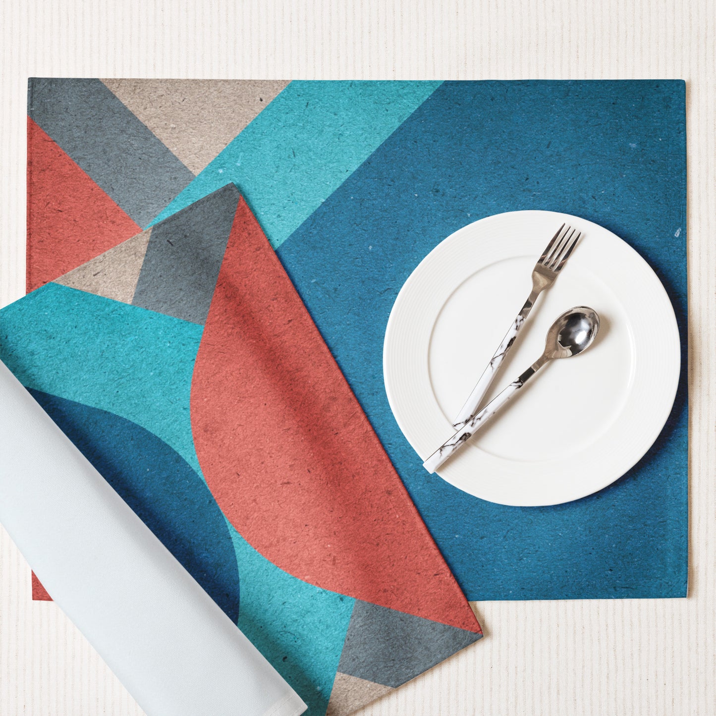 Retro Abstract Placemat Set - Modern Design for Dining Tables - Misfit Marketing Design Studios