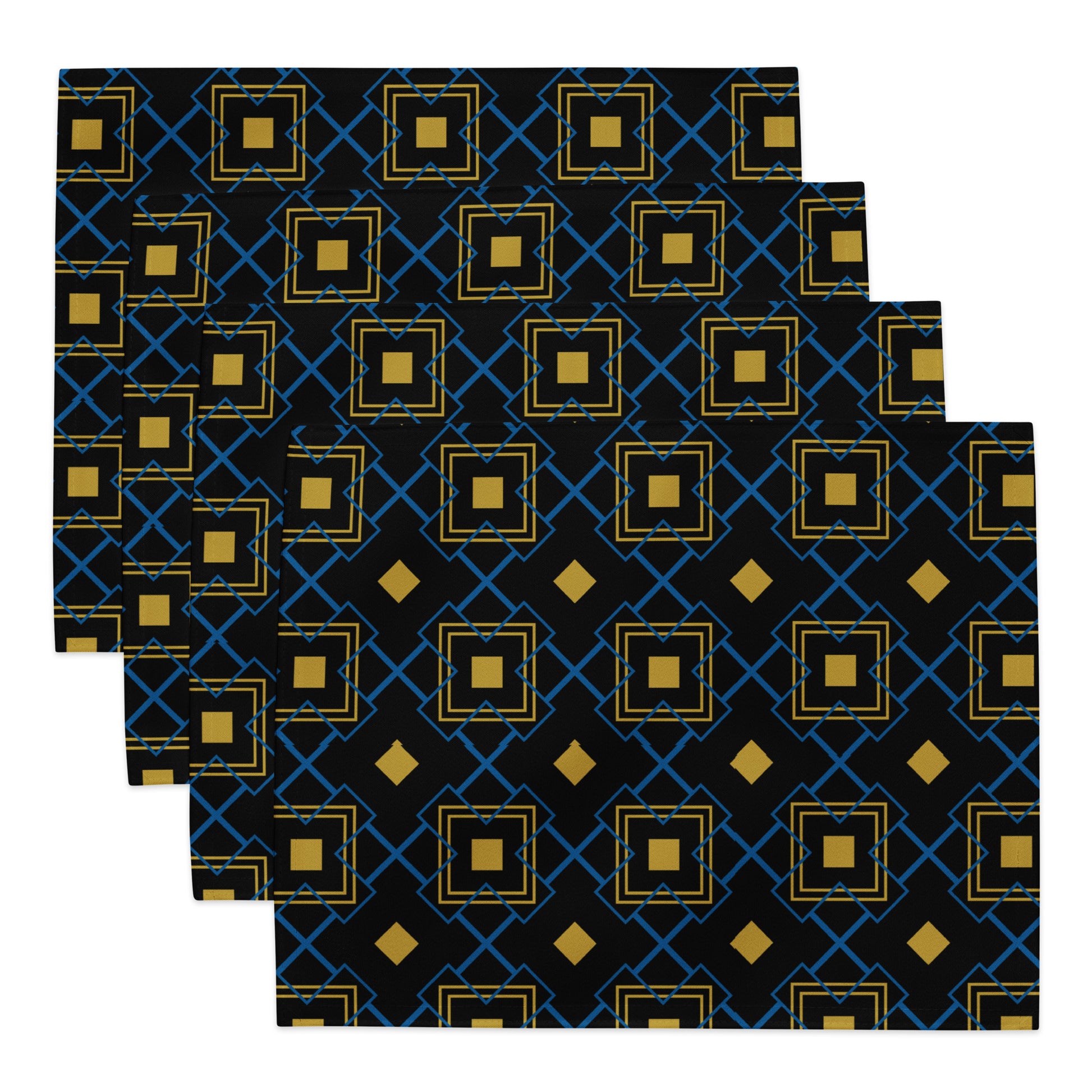 Black and Gold Art Deco Placemat Set - Elegant Table Decor for Any Occasion - Misfit Marketing Design Studios