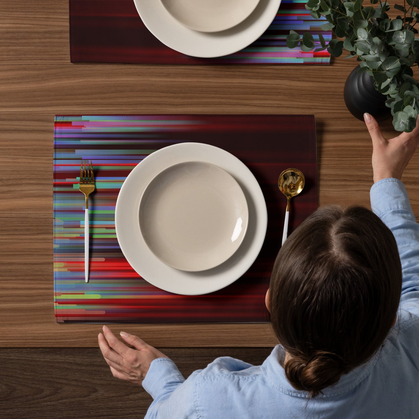 Colorful Abstract Placemat Set - Vibrant Home Decor for Dining Table - Misfit Marketing Design Studios