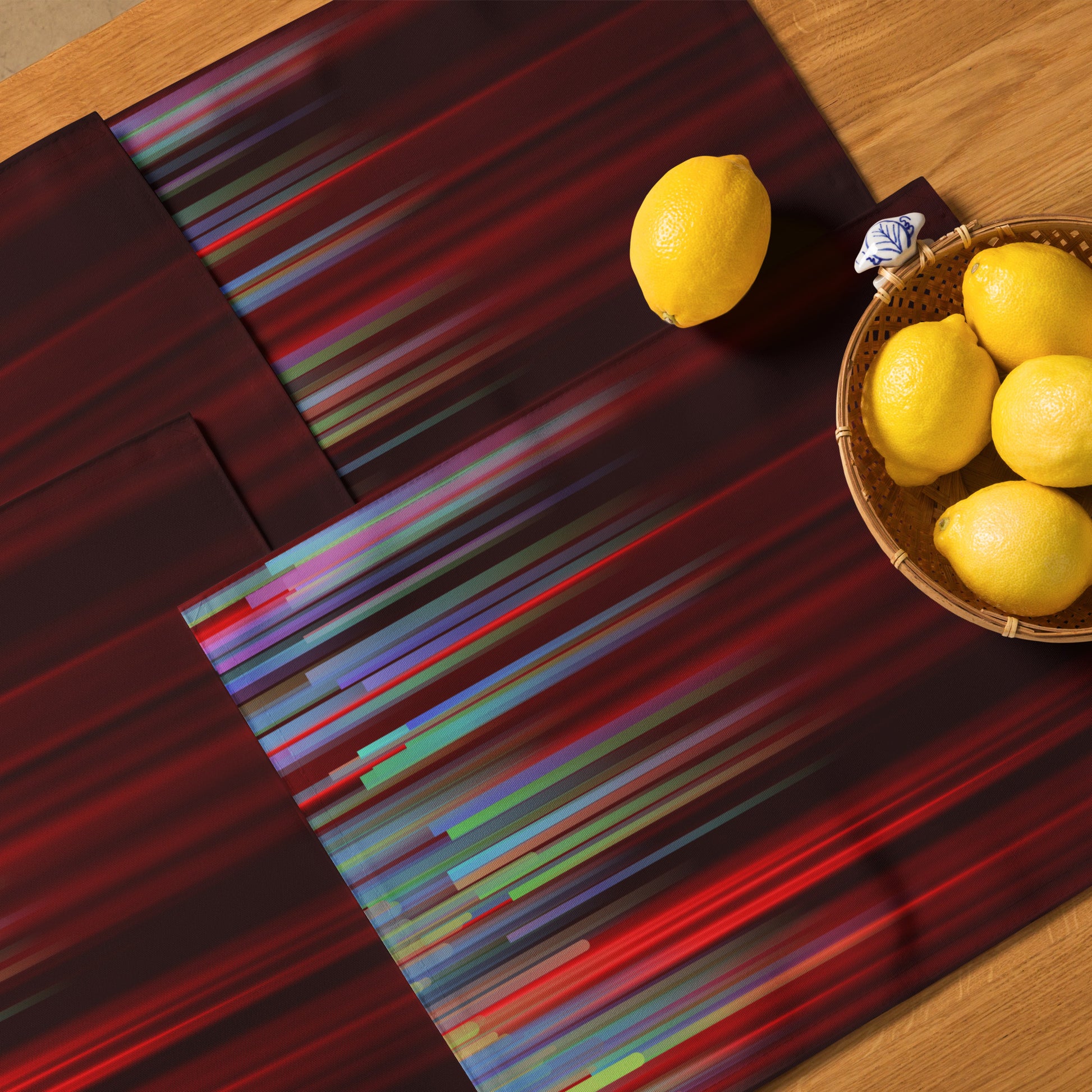 Colorful Abstract Placemat Set - Vibrant Home Decor for Dining Table - Misfit Marketing Design Studios