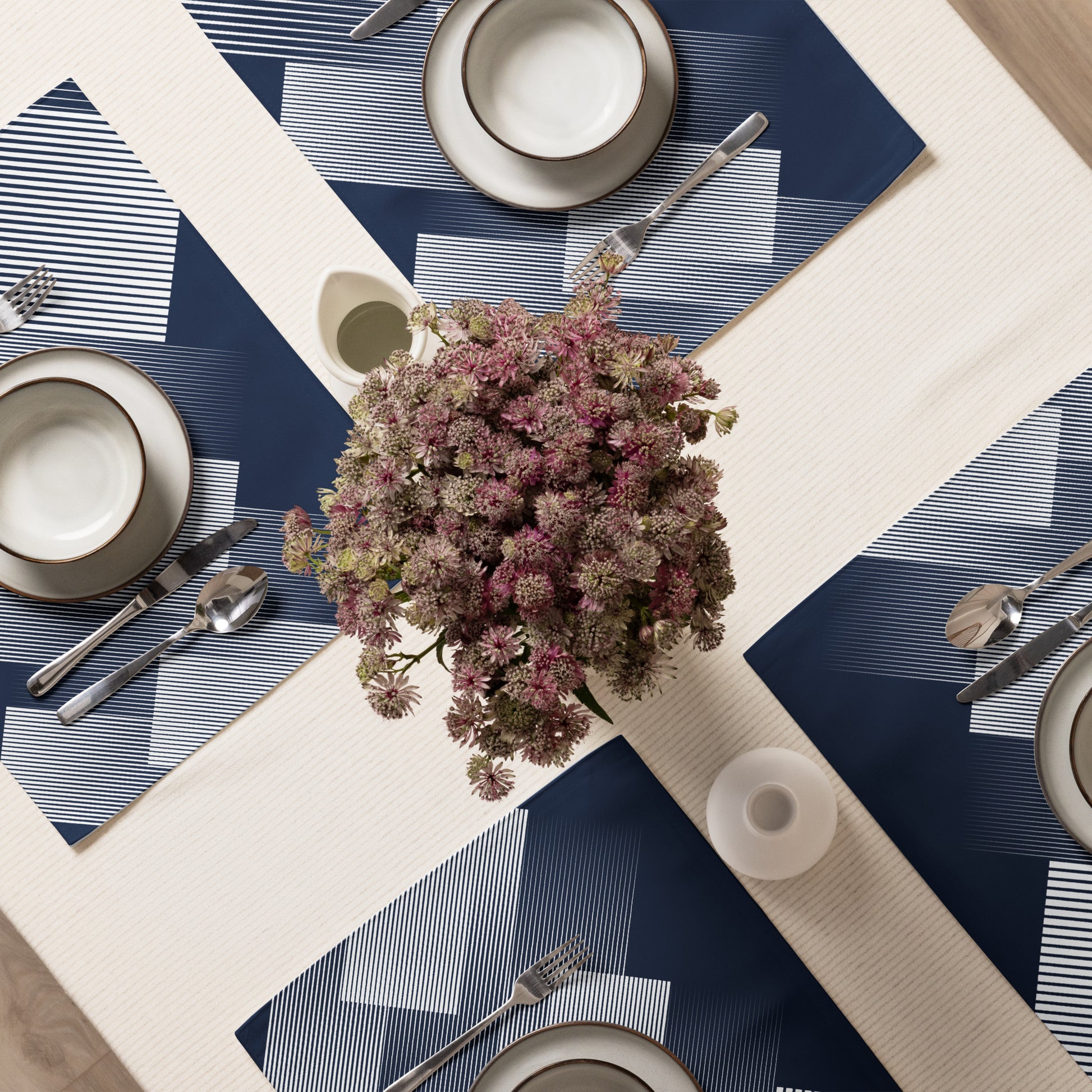 Dark Blue Abstract Placemat Set - Misfit Marketing Design Studios