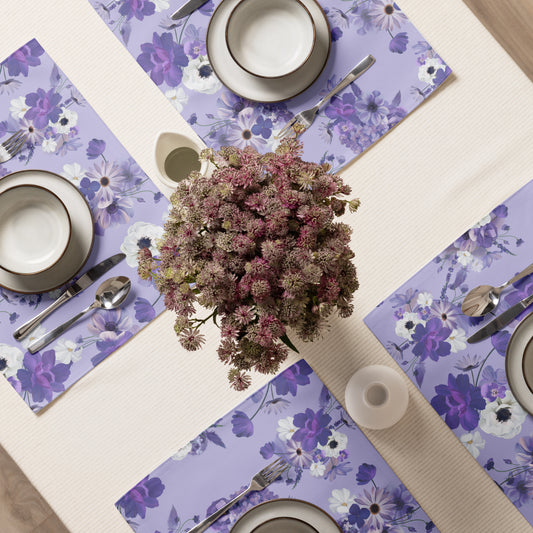 Floral Lilac Placemat Set - Elegant and Functional Dining Accessories - Misfit Marketing Design Studios