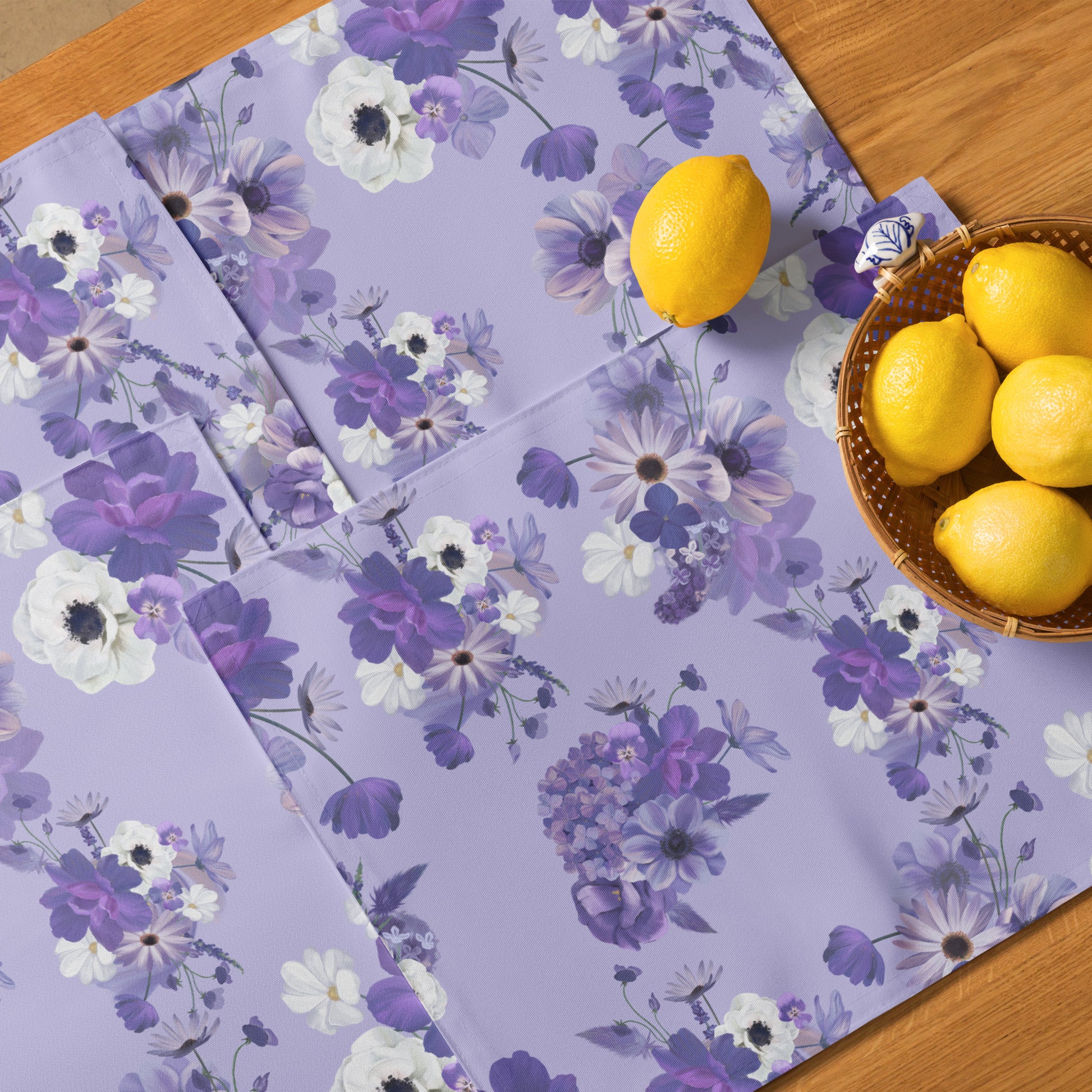 Floral Lilac Placemat Set - Elegant and Functional Dining Accessories - Misfit Marketing Design Studios