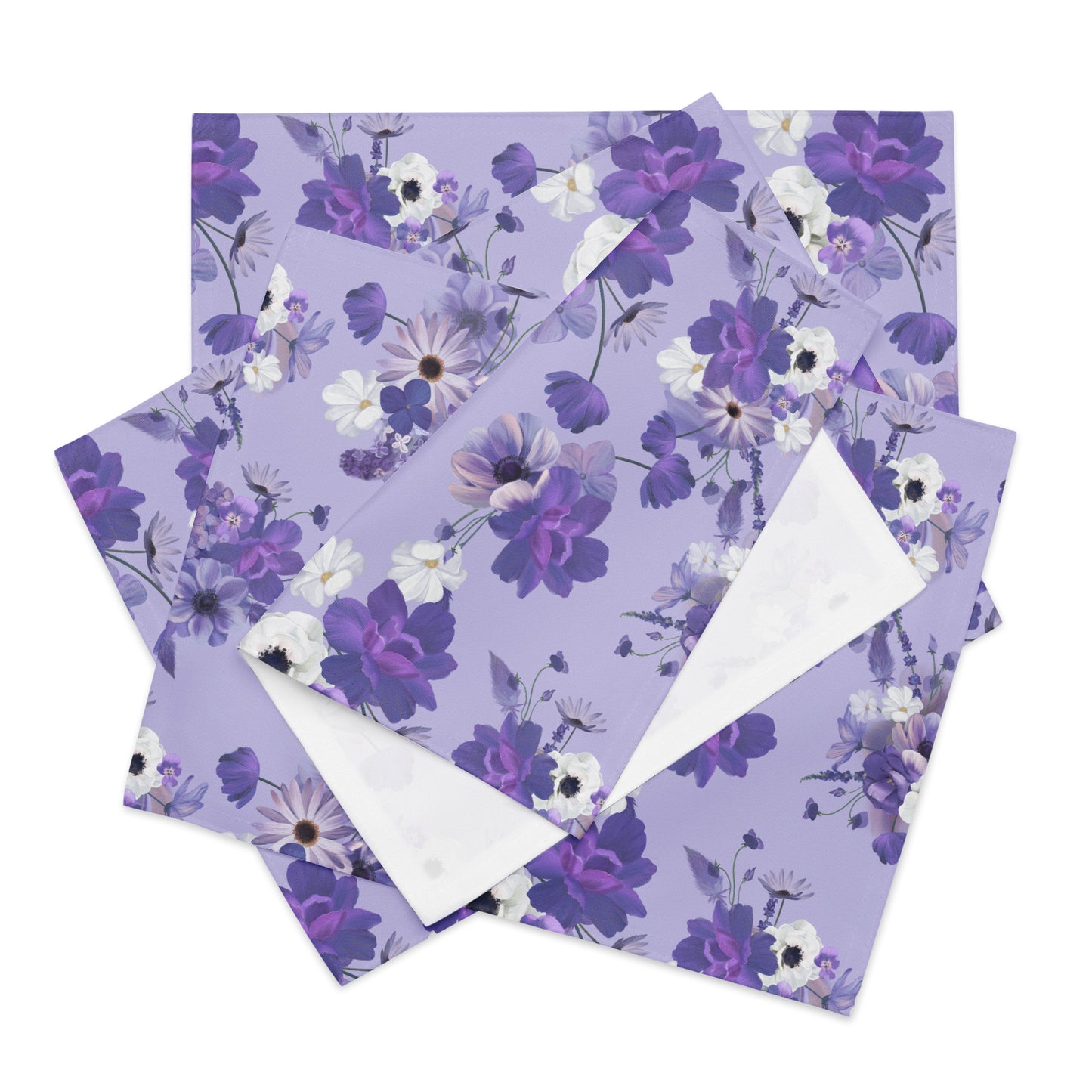 Floral Lilac Placemat Set - Elegant and Functional Dining Accessories - Misfit Marketing Design Studios