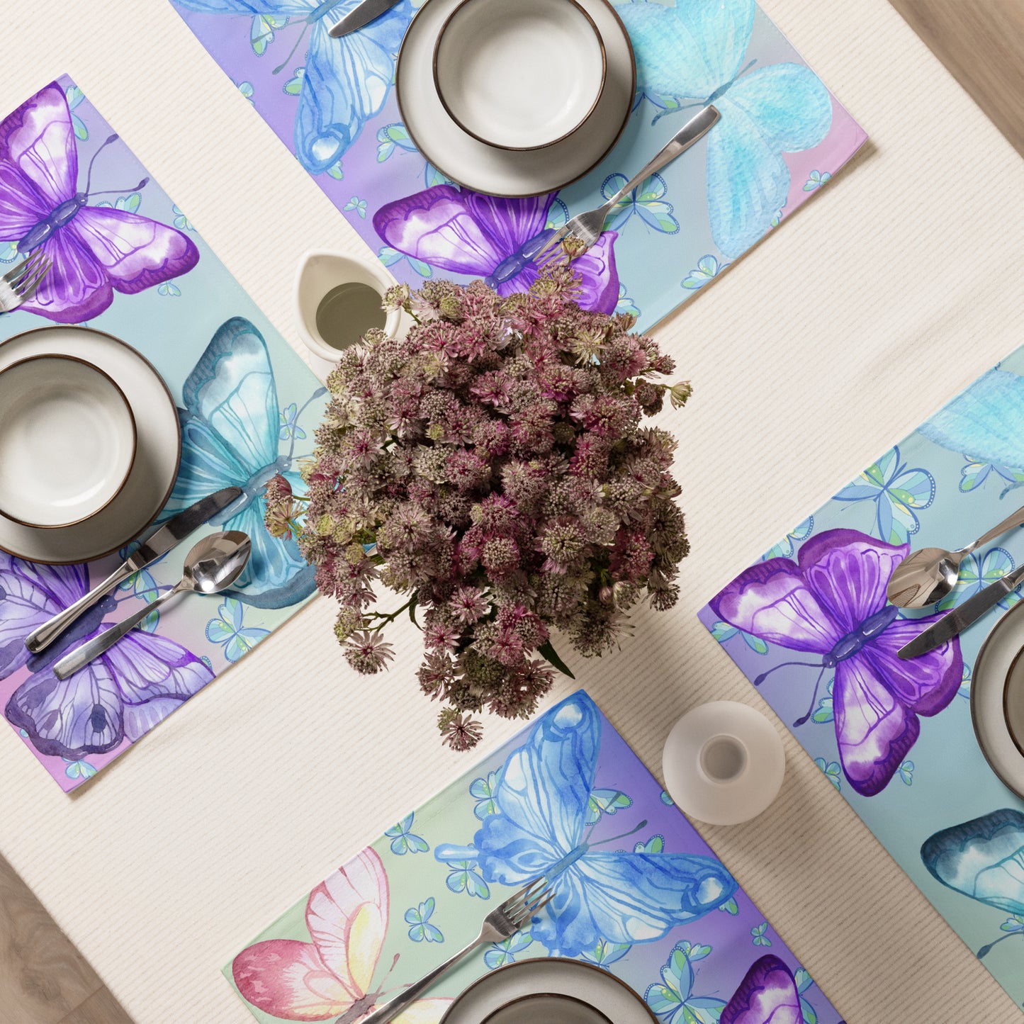 Abstract Butterflies Placemat Set