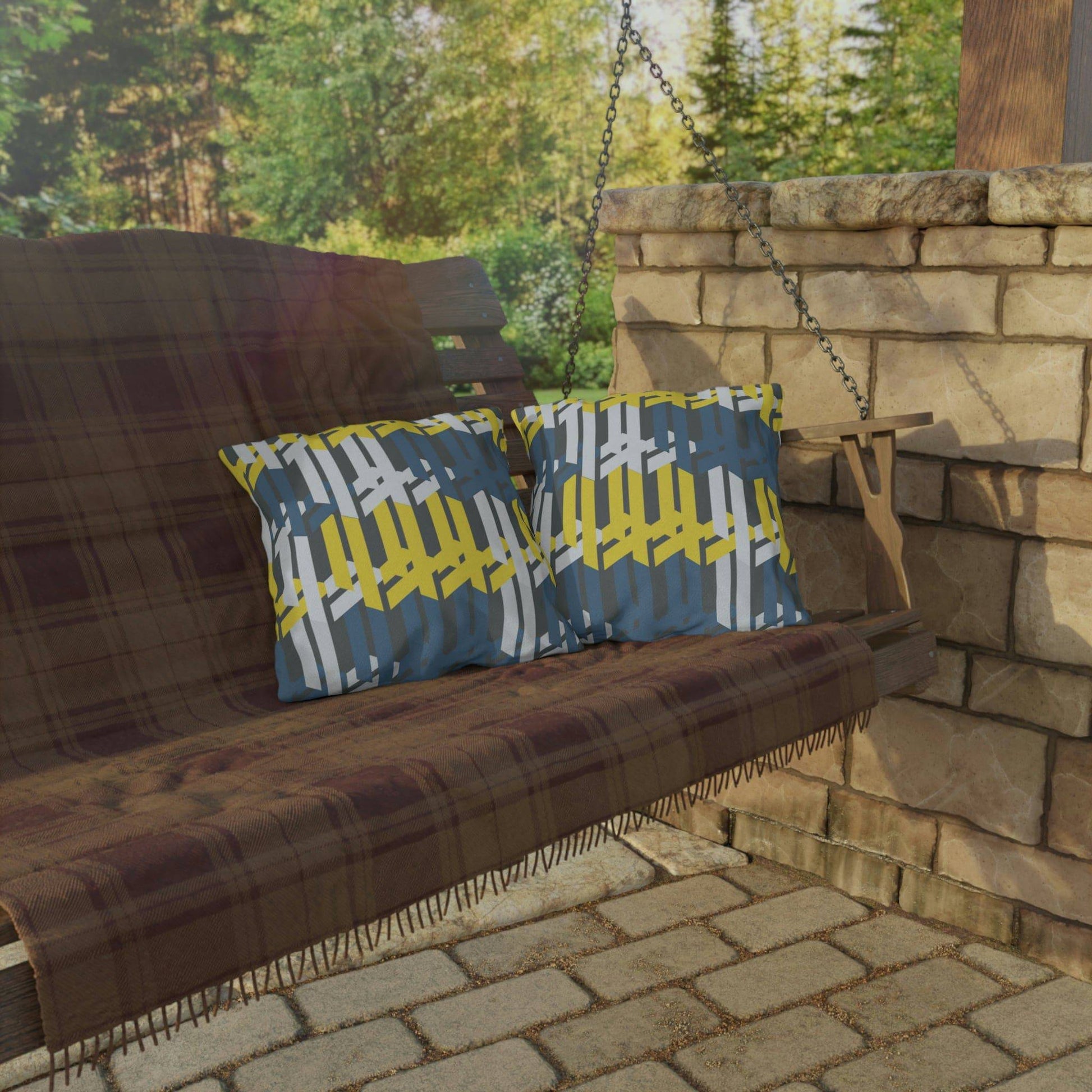 Blue Slate Outdoor Pillows - Misfit Marketing Design Studios