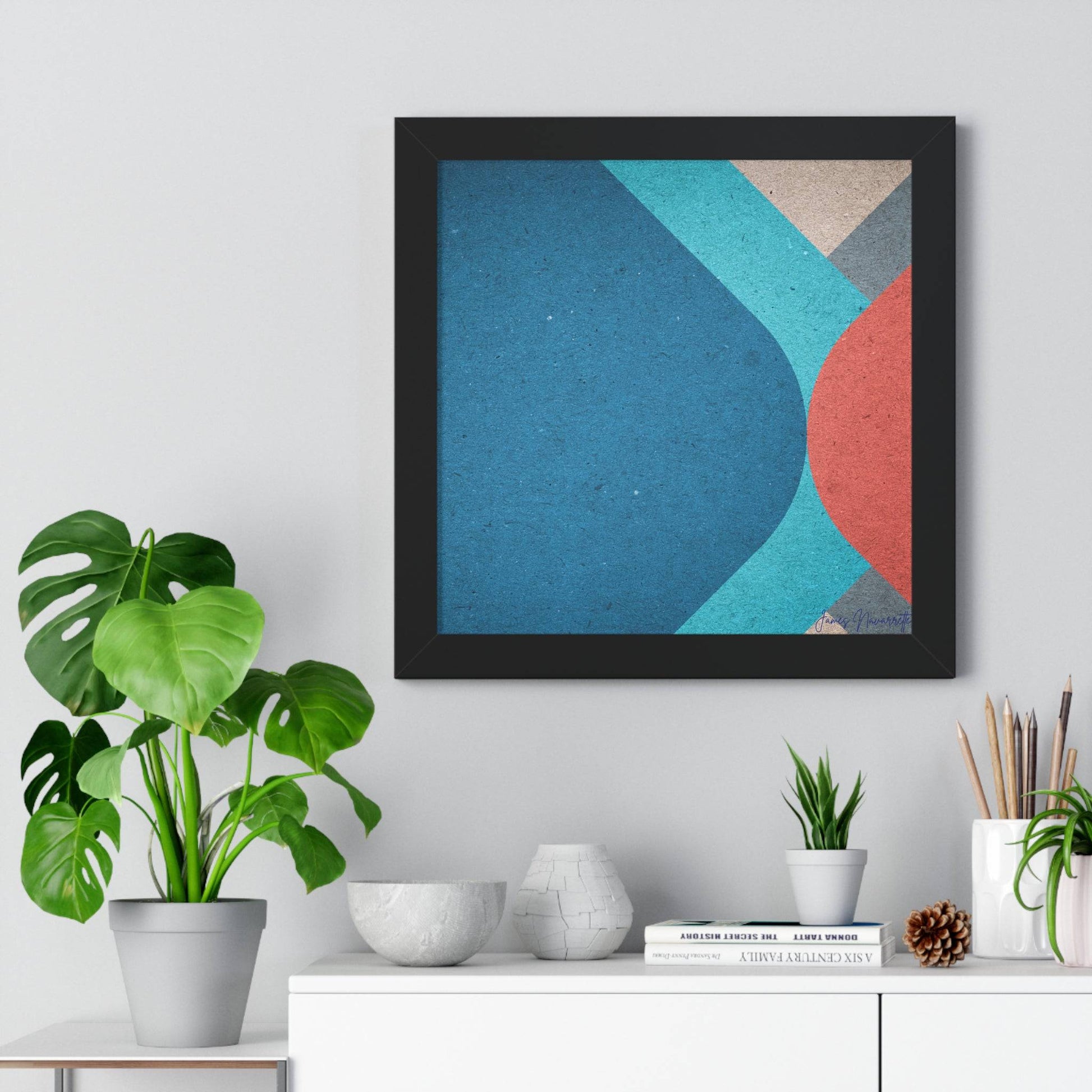 Abstract Retro Framed Art - Misfit Marketing Design Studios