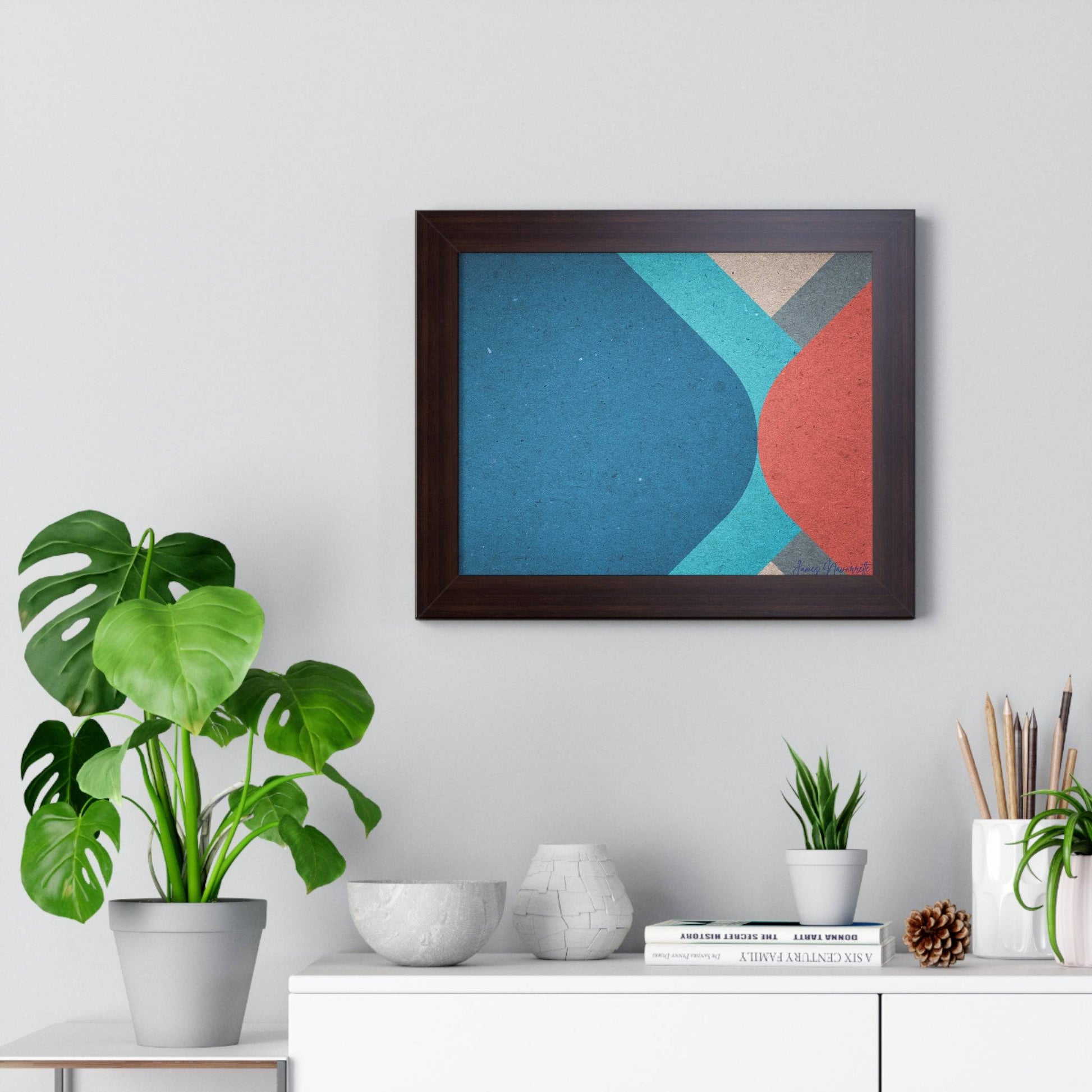 Abstract Retro Framed Art - Misfit Marketing Design Studios