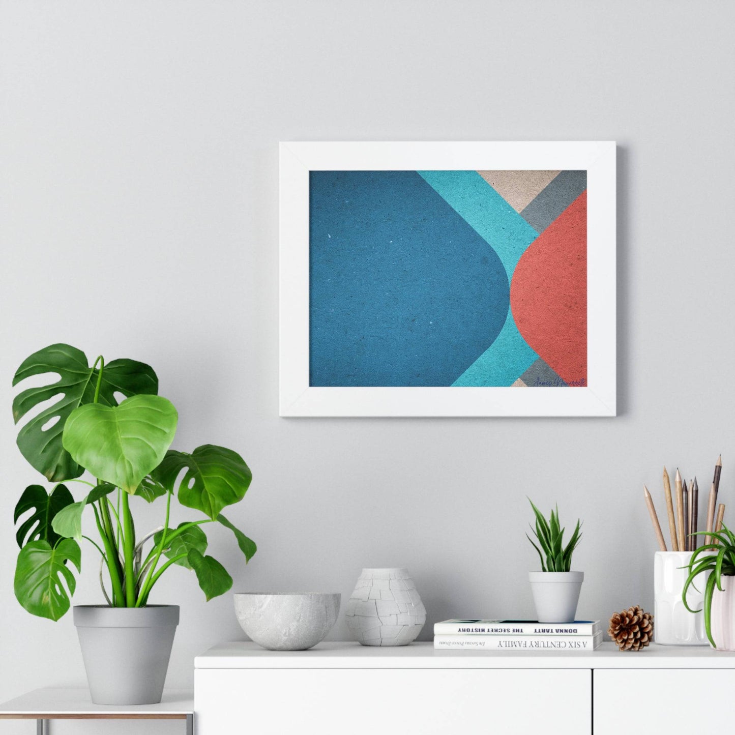 Abstract Retro Framed Art - Misfit Marketing Design Studios