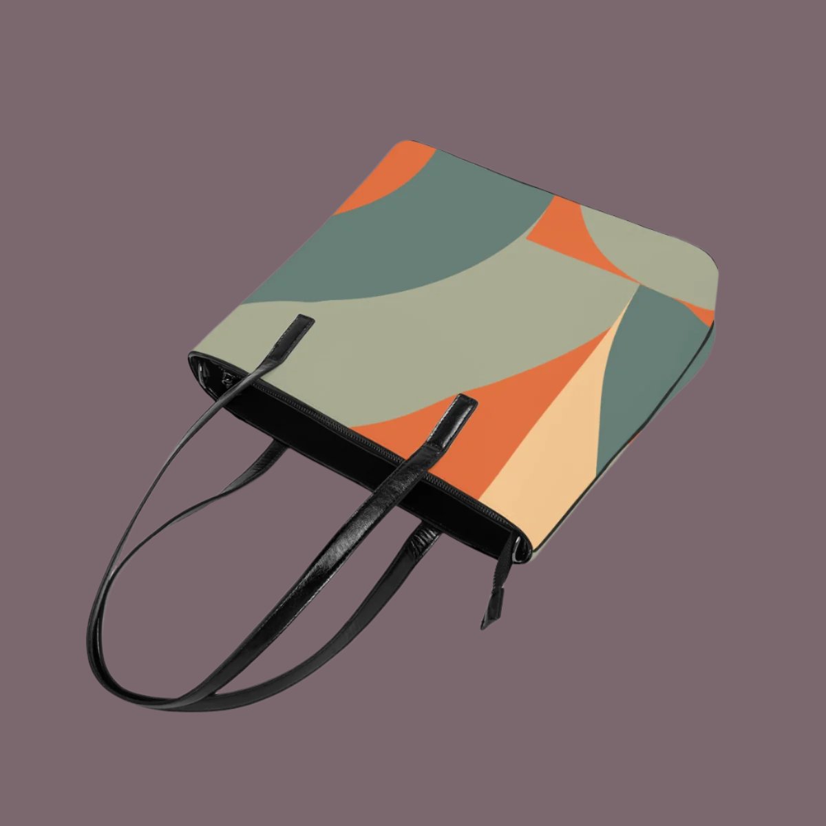 Retro Abstract Faux Leather Bag - Misfit Marketing Designs