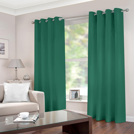 Castleton Green Blackout Grommet Curtains - Misfit Marketing Designs