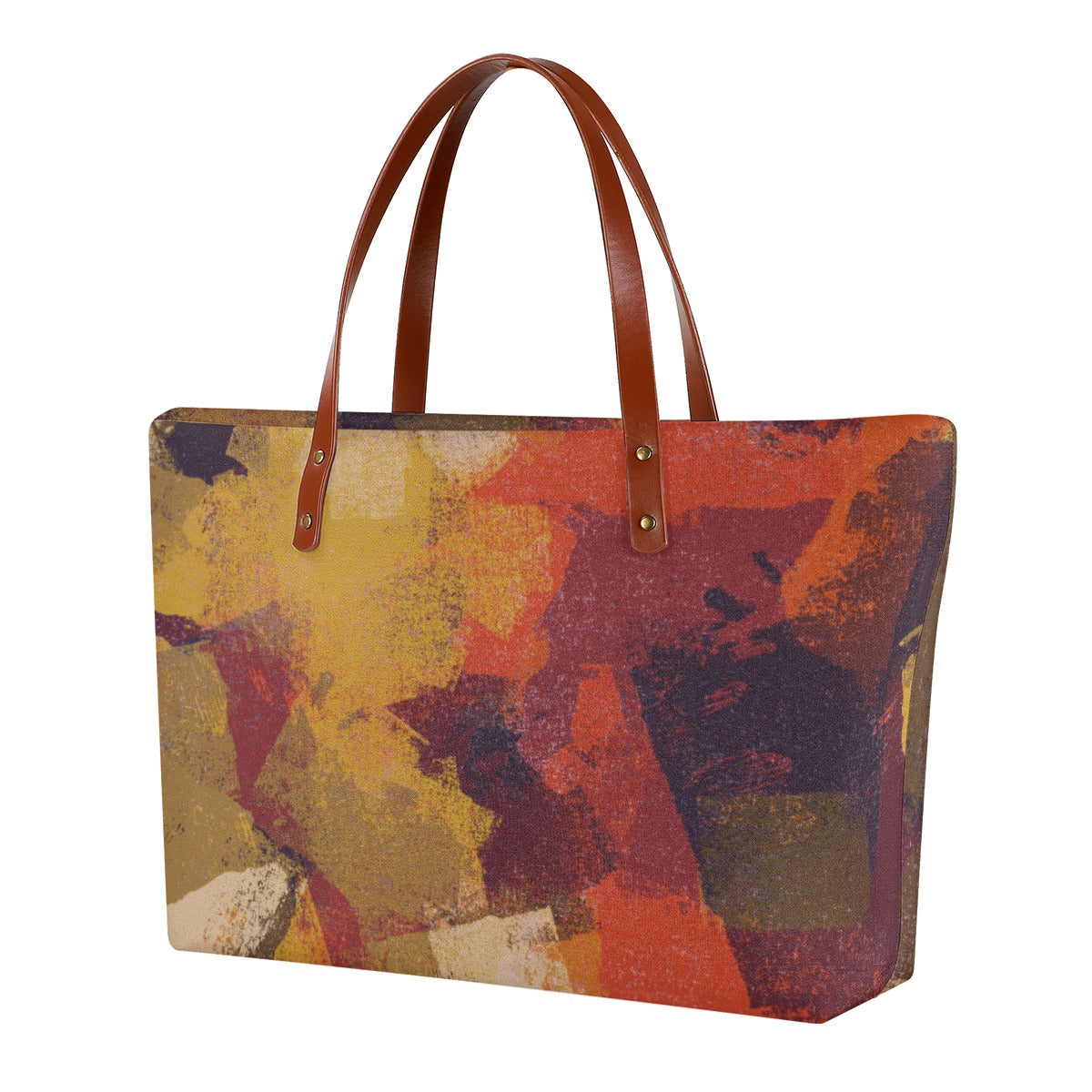 Autumn Abstract Fashion Tote Bag - Stylish and Functional in Seasonal Colors - Misfit Marketing Design Studios