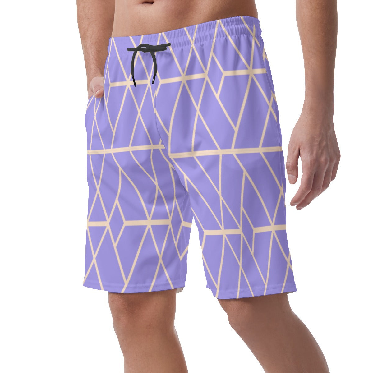 Men's Lavender Lines Summer Shorts - Misfit Marketing Designs