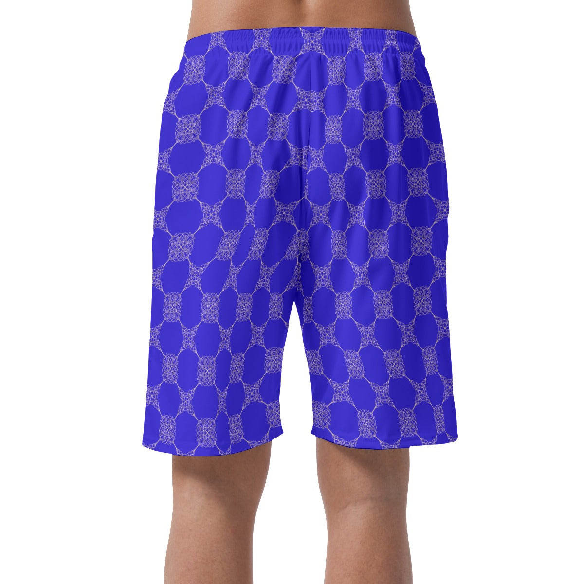 Men's Blue Abstract Board Shorts - Misfit Marketing Designs