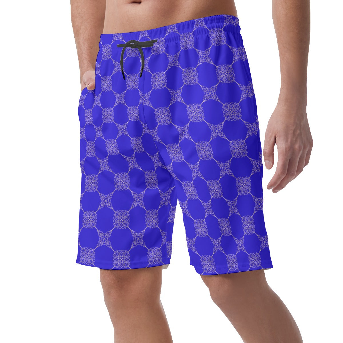 Men's Blue Abstract Board Shorts - Misfit Marketing Designs