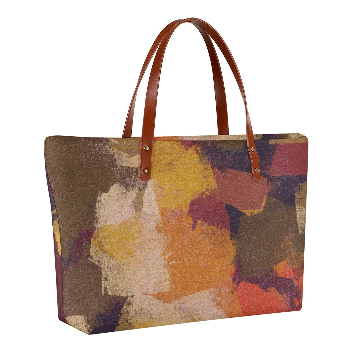 Autumn Abstract Fashion Tote Bag - Stylish and Functional in Seasonal Colors - Misfit Marketing Design Studios