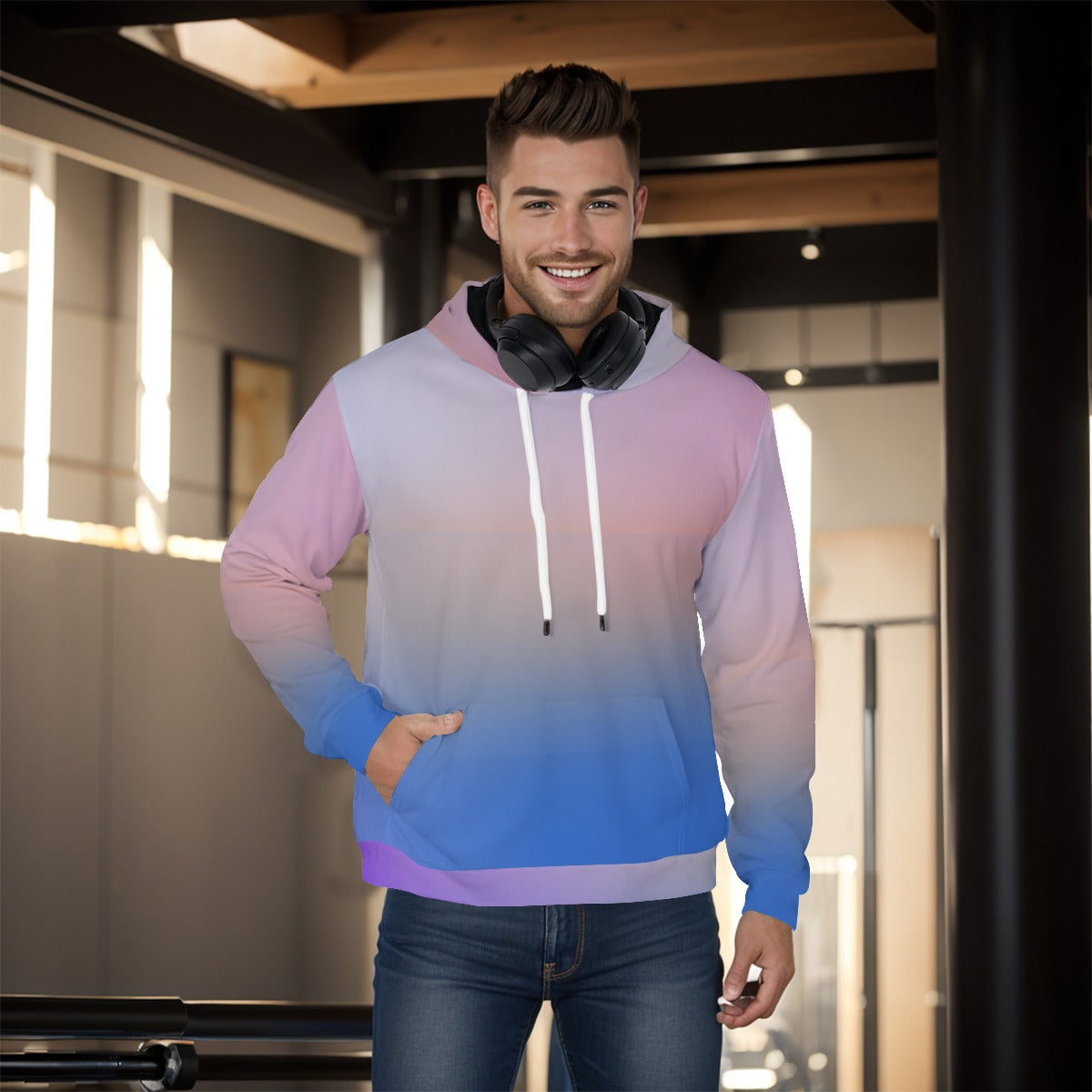 Pastel Fashion Mashup Men's Pullover Hoodie - Misfit Marketing Design Studios