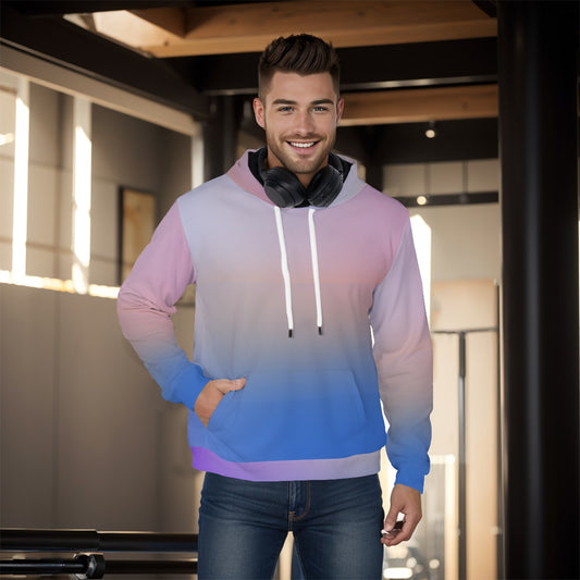 Pastel Fashion Mashup Men's Pullover Hoodie - Misfit Marketing Design Studios