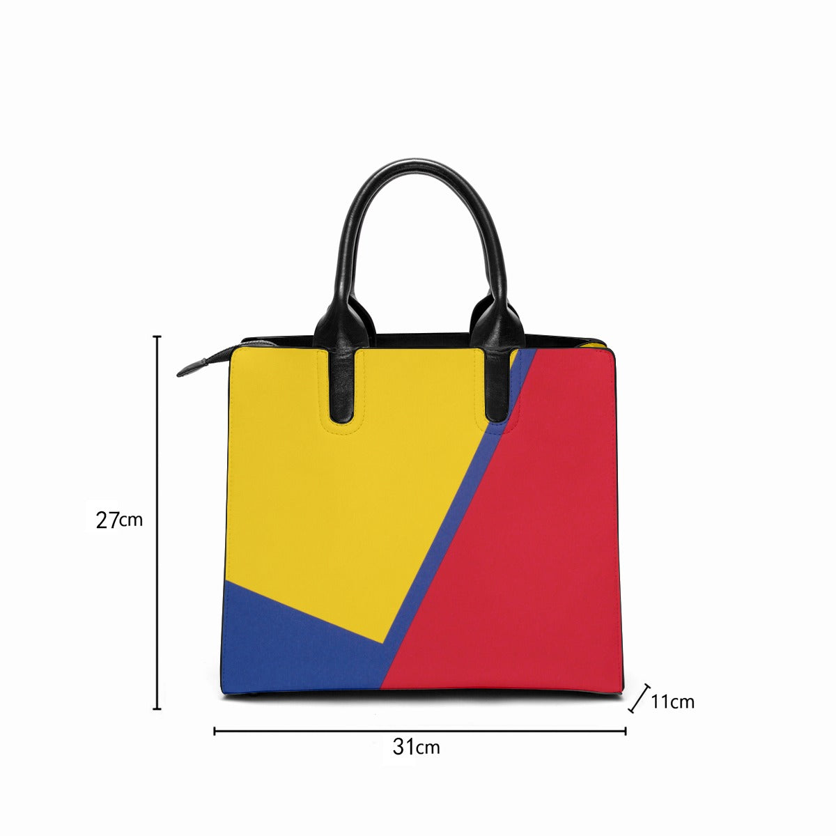 Colorful Faux Leather Fashion Bag - Vibrantly Designed Travel Tote for Everyday Use - Misfit Marketing Design Studios