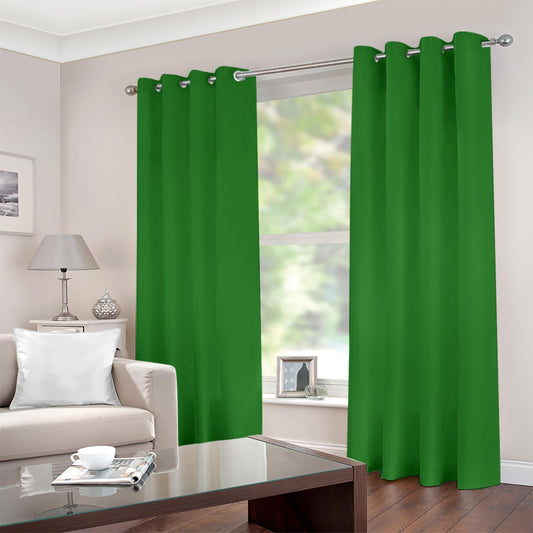 Dark Green Blackout Grommet Curtains - Misfit Marketing Designs