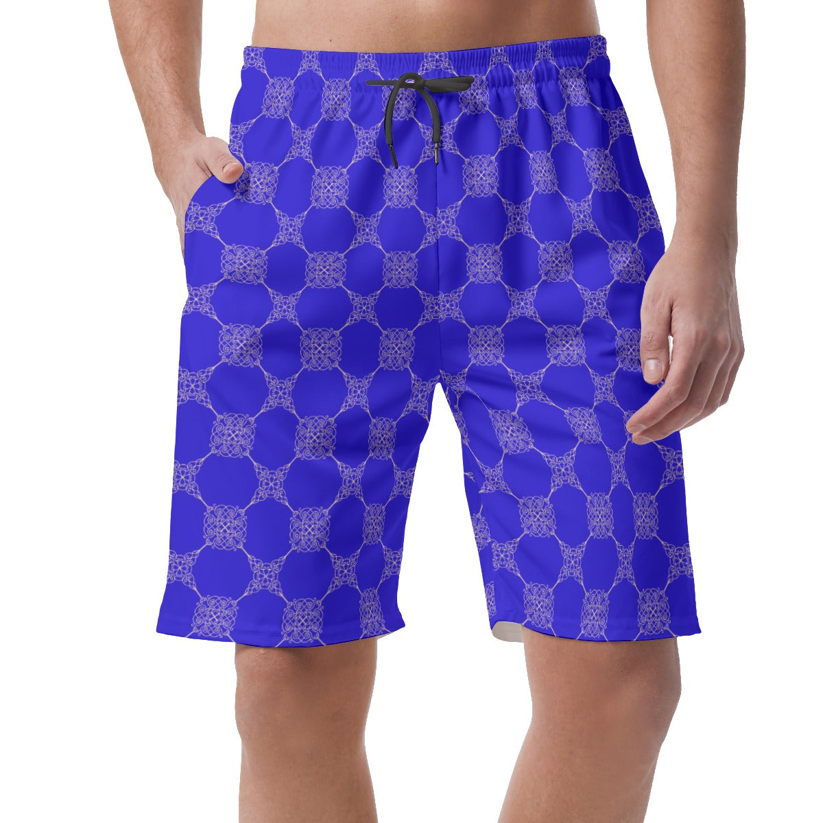 Men's Blue Abstract Board Shorts - Misfit Marketing Designs