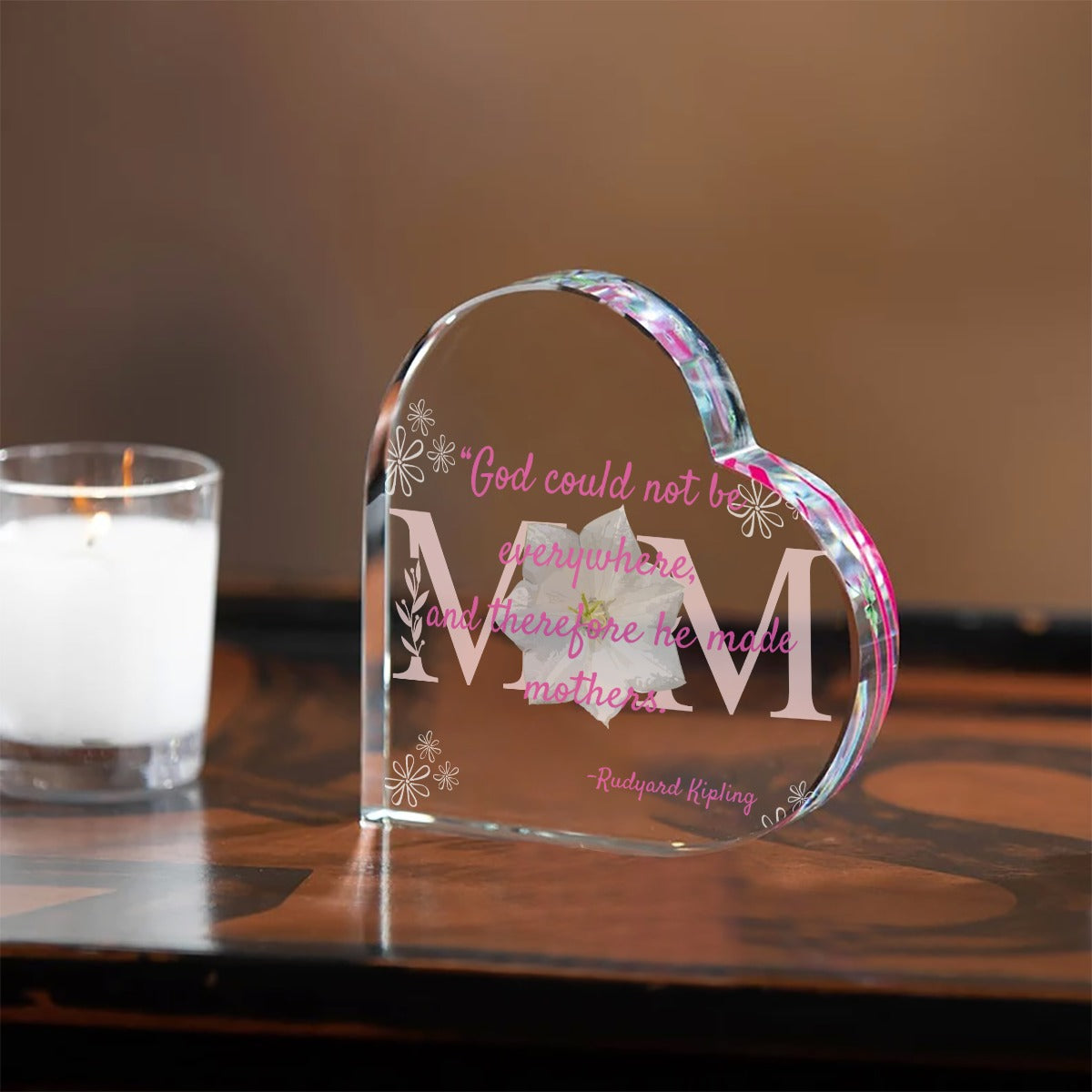 Heart Shaped Acrylic for Mom - Misfit Marketing Designs