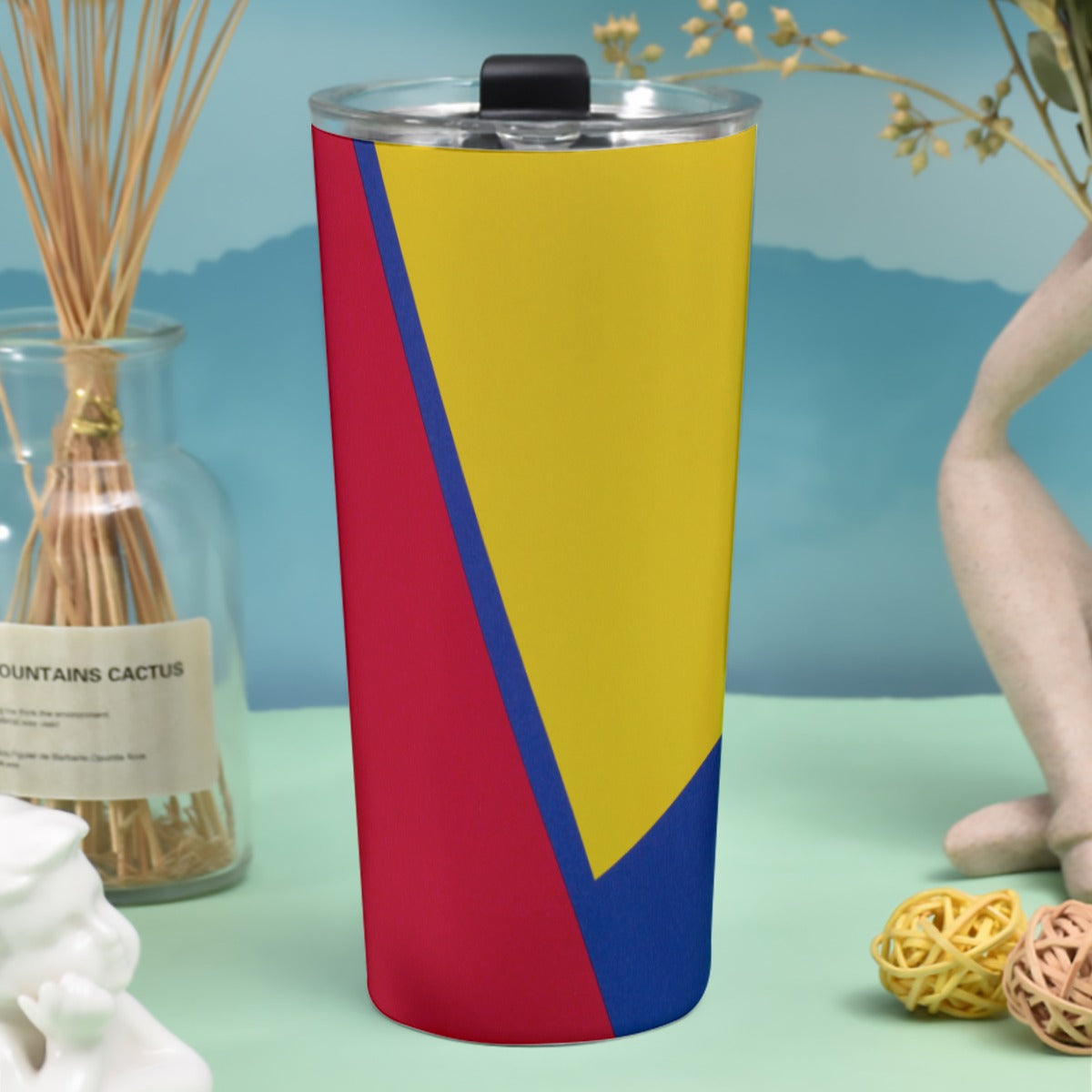 Summer Colors 30 oz Tumbler - Vibrant Stainless Steel Cup for All Your Refreshing Drinks - Misfit Marketing Design Studios