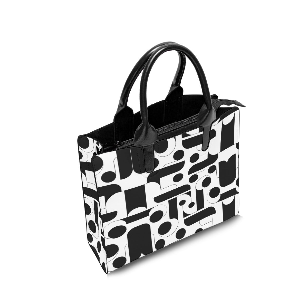 Black and White Abstract Fashion Tote - Trendy and Stylish Design for Your Everyday Needs - Misfit Marketing Design Studios