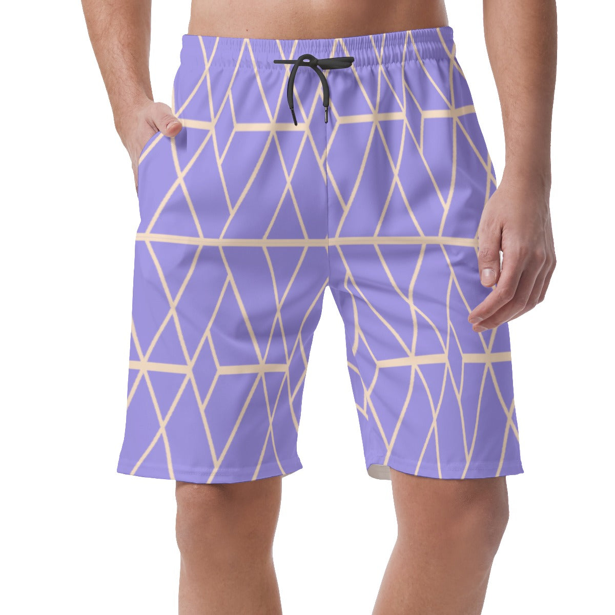 Men's Lavender Lines Summer Shorts - Misfit Marketing Designs