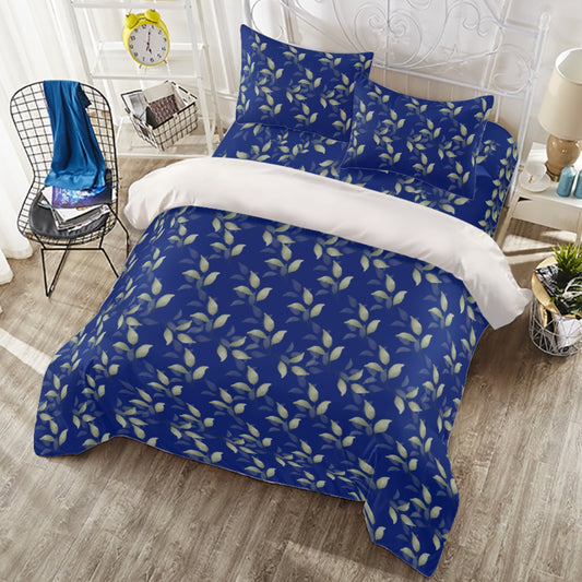 Classy Floral Blue Duvet Cover Set - Misfit Marketing Designs