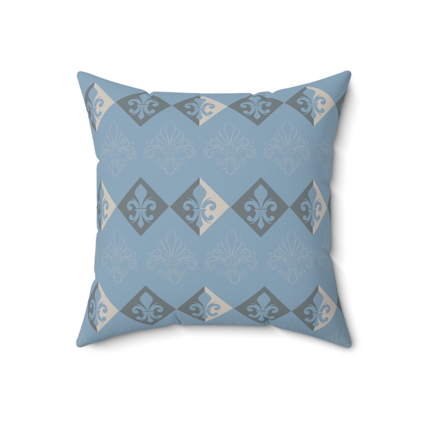 Fleur-de-lis Faux Suede Square Pillow - Misfit Marketing Designs