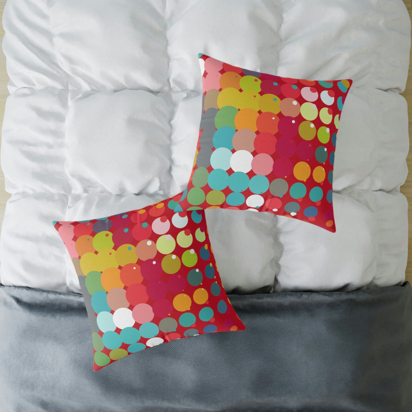 Bold & Bright Patterned Red Accent Pillow - Misfit Marketing Designs