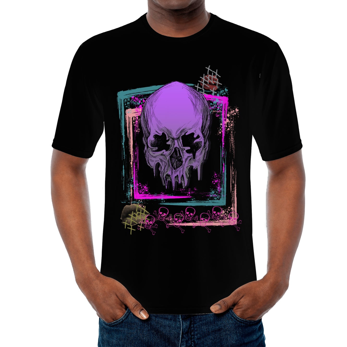 Melting Skull Punk T-Shirt - Misfit Marketing Designs