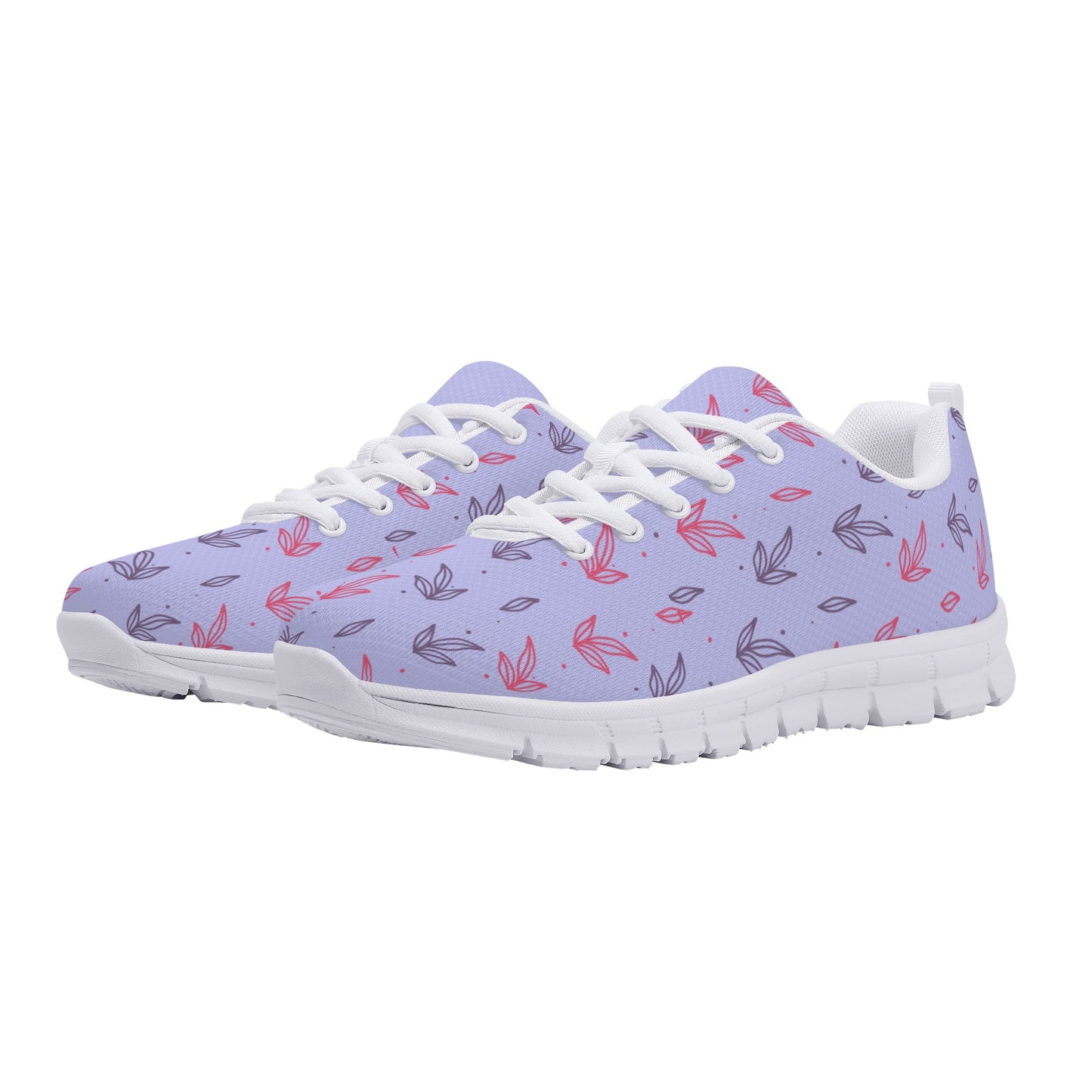 Lavender Leaves Running Shoes - Misfit Marketing Designs